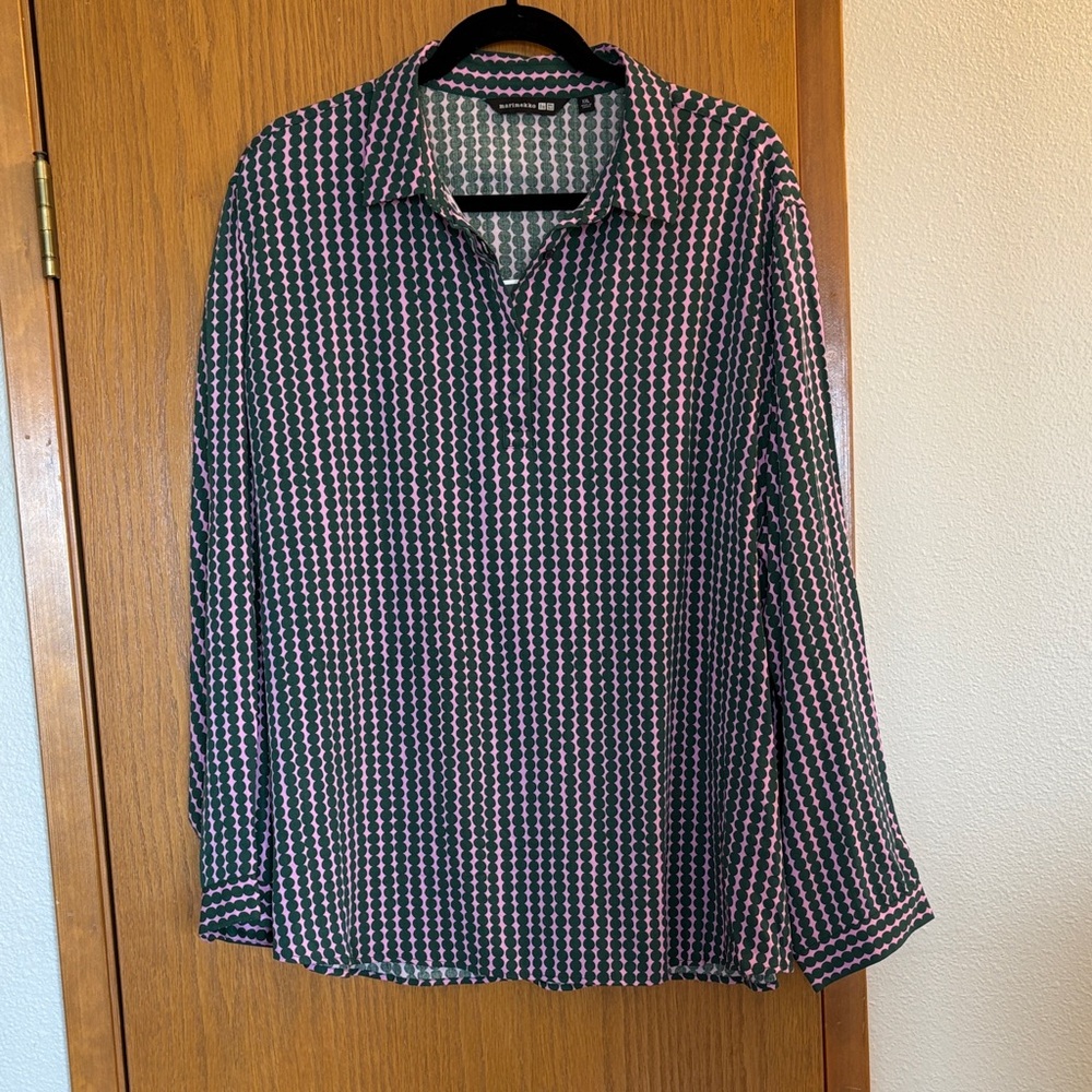 NWOT Marimekko Rasymatto Button Down Shirt